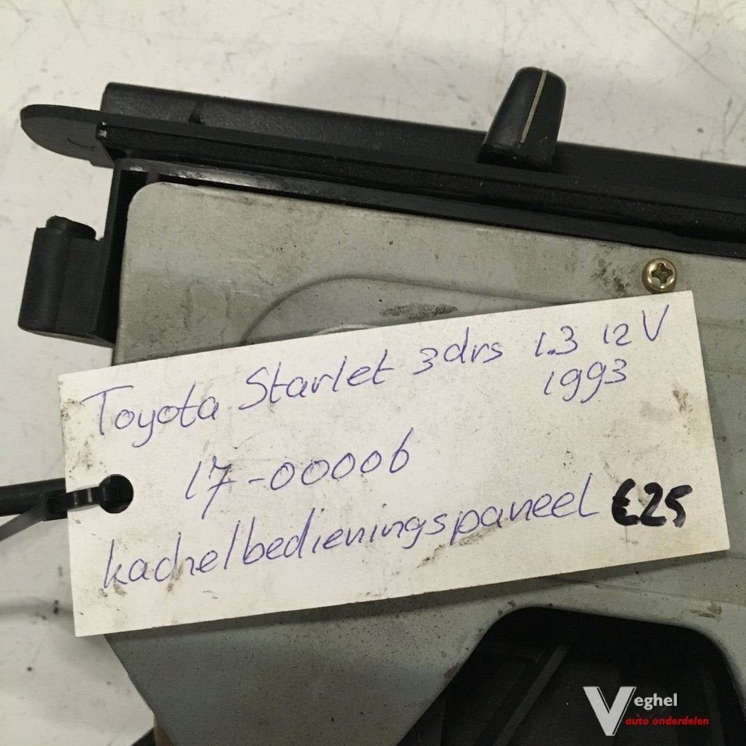 Toyota Starlet 1.3 1993 Kachelbedieningspaneel