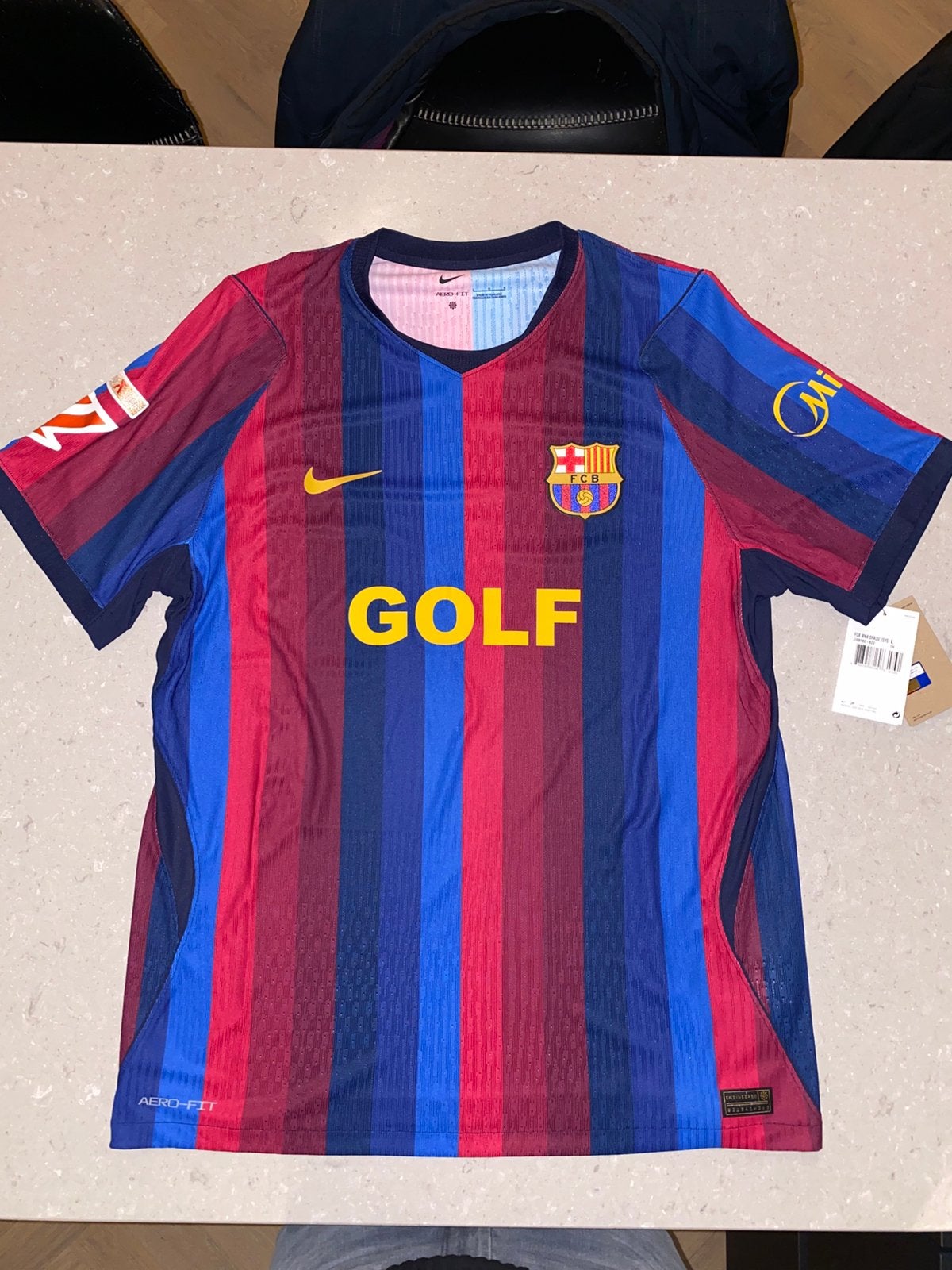 FC Barcelona x GOLF WANG Limited Edition.  Maat L, Maat 52/54 (L), Meerkleurig, Nieuw, Ophalen of Verzenden