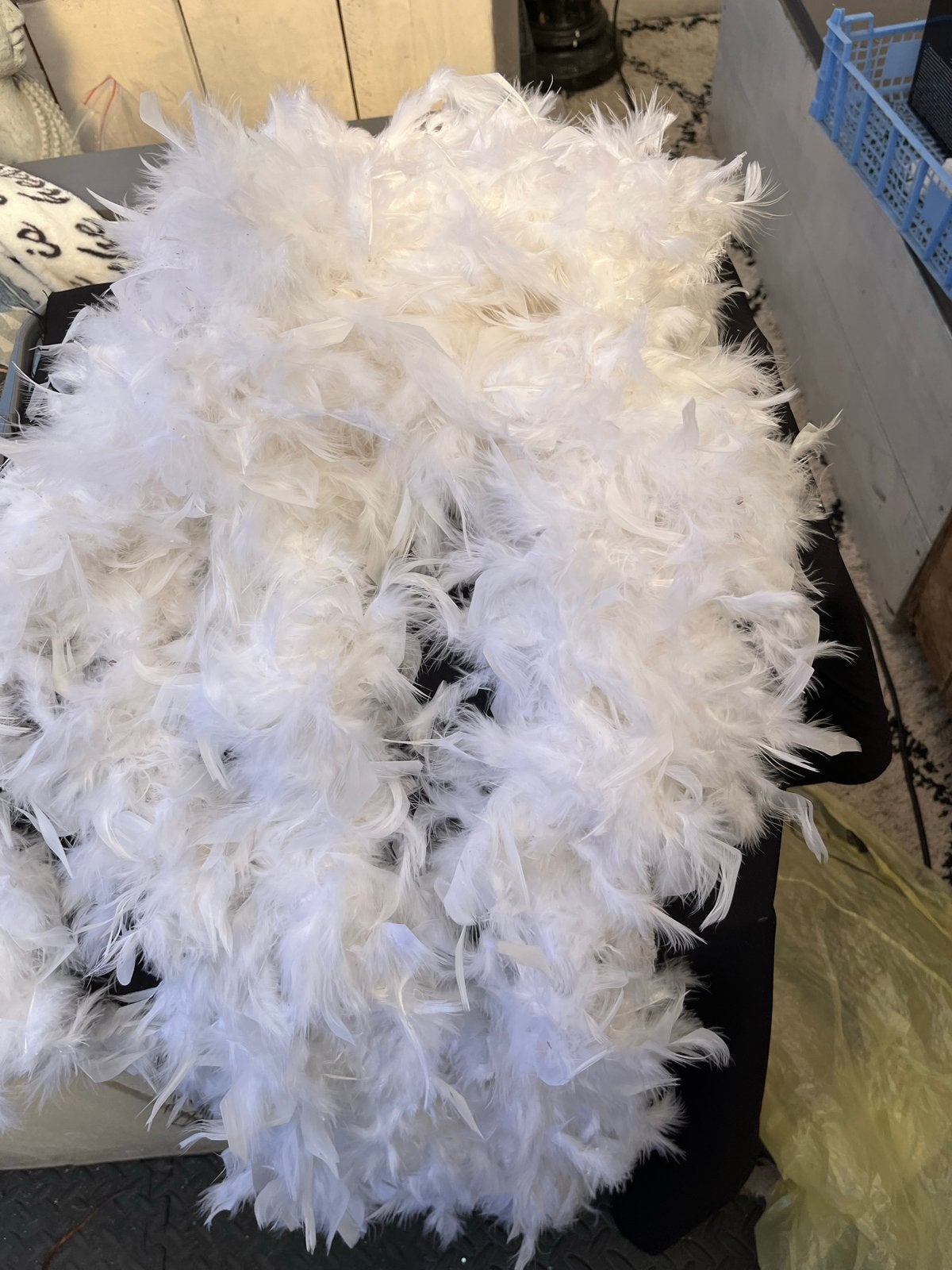 Witte boa van veren, Ophalen of Verzenden, Gebruikt, Accessoires