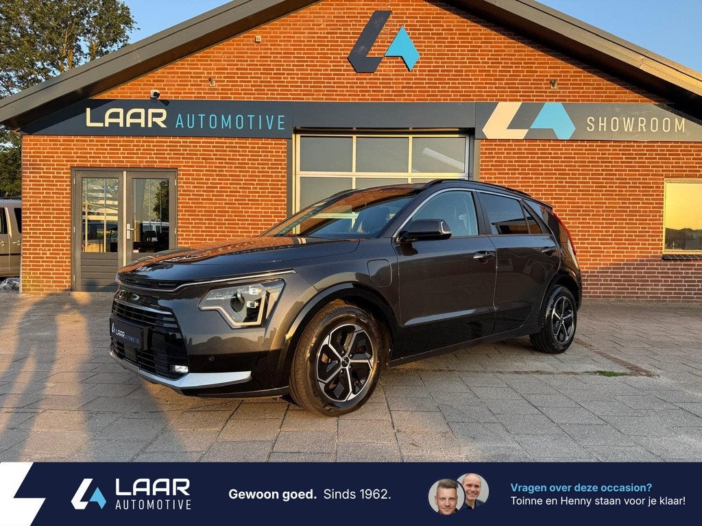 Kia Niro 1.6 GDi 183PK PHEV DynamicPlusLine 10 jaar garantie, Auto's, 1374 kg, Gebruikt, Zwart, Leder en Stof