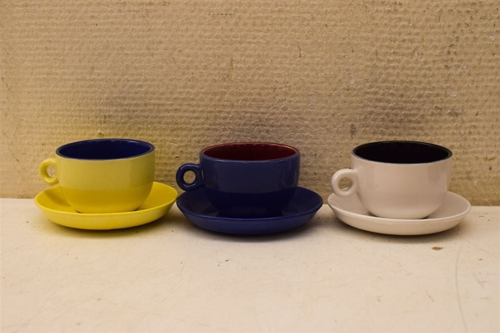la bella 12 delig espresso kopjes en schoteltjes 46659, Huis en Inrichting, Keuken | Servies, Gebruikt, Ophalen of Verzenden, Bord(en)