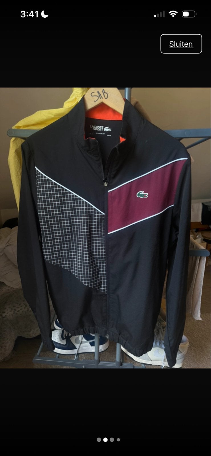 Lacoste Sport Trainingspak Maat S, Kleding | Heren, Zwart, Ophalen of Verzenden, Zo goed als nieuw, Algemeen