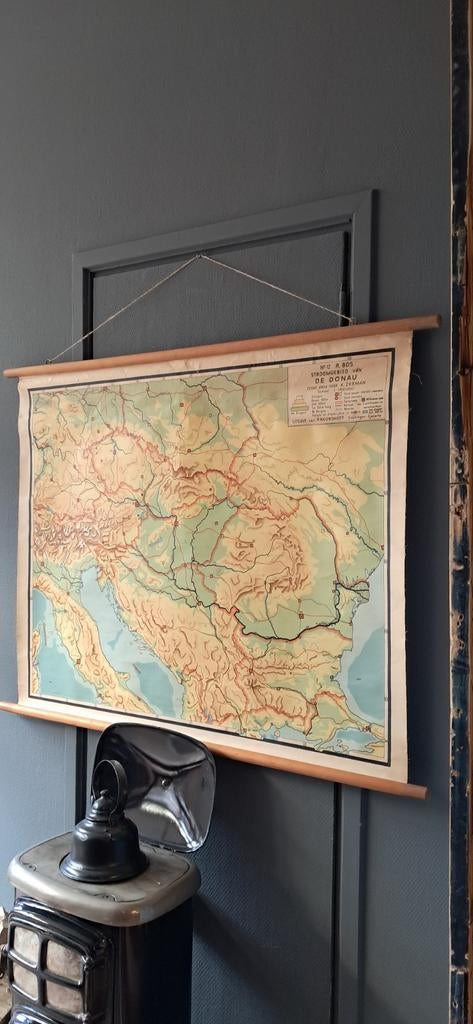 Vintage schoolplaat: Stroomgebied van de Donau, Ophalen, Aardrijkskunde