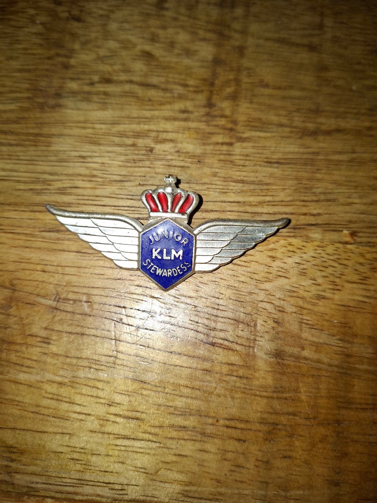 Vintage KLM Junior Stewardess Vleugelspeld, Verzamelen, Ophalen of Verzenden, Gebruikt