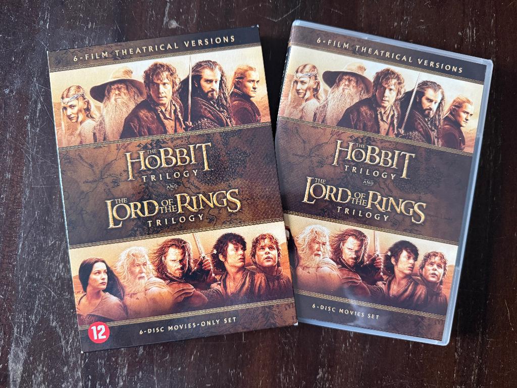 The Lord of the Rings Trilogie The Hobbit Trilogie 6 DVD Box, Cd's en Dvd's, Vanaf 12 jaar, Ophalen of Verzenden, Zo goed als nieuw