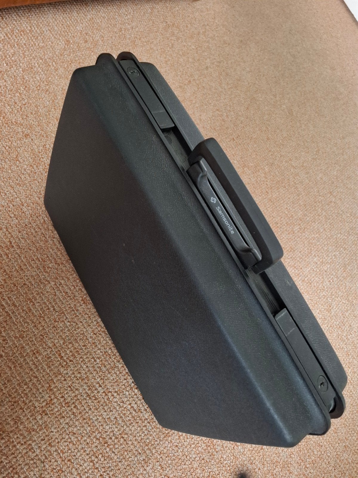 Samsonite Aktetas Zwart - Vintage Koffer, 40 tot 60 cm, 30 cm of meer, Zwart, Minder dan 35 cm