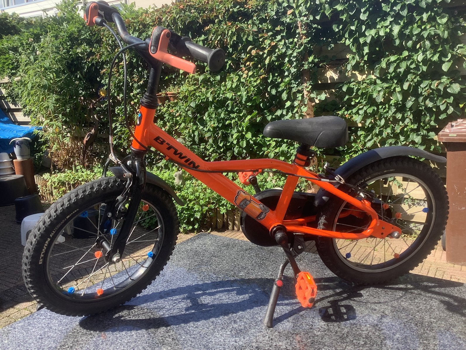 B’Twin kinderfiets 16 inch robod 500, Ophalen, Zo goed als nieuw, Velgrem, 16 tot 20 inch