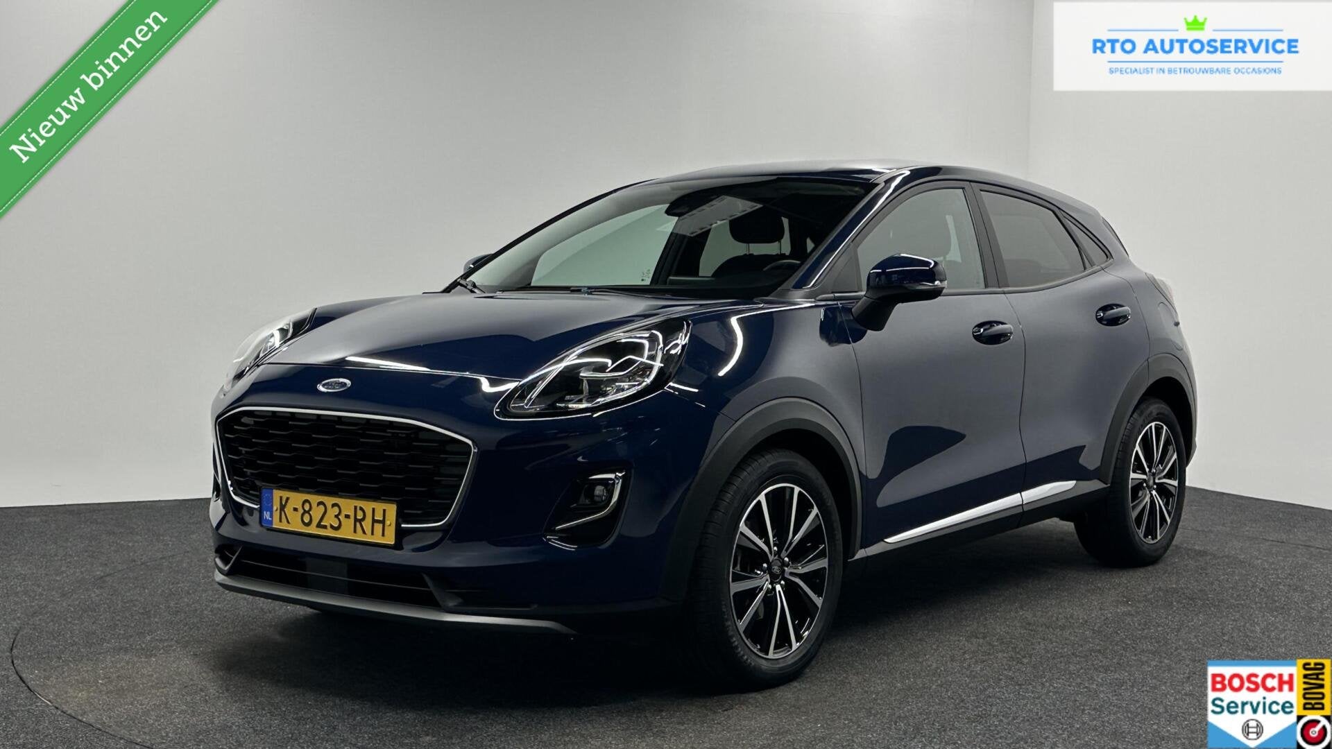 Ford Puma 1.0 EcoBoost Hybrid Titanium NAVI CRUISE LM ECC CA, Auto's, Ford, Voorwielaandrijving, Stof, Met garantie (alle), Blauw