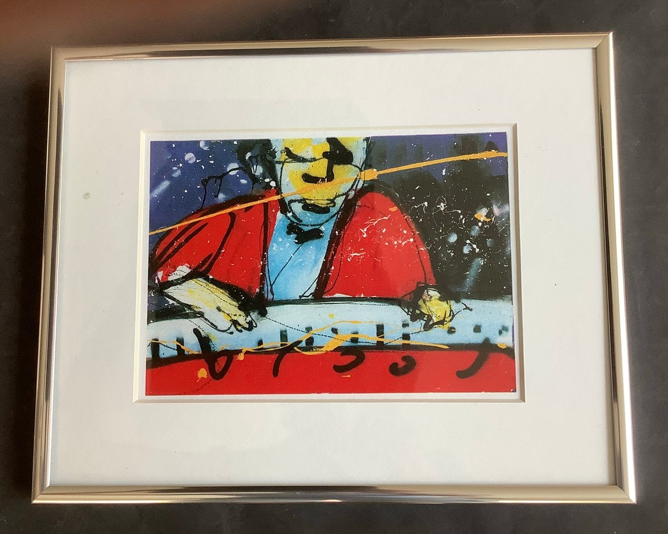 HERMAN BROOD - “THE PIANO MAN”     reproductie zeefdruk, Ophalen of Verzenden