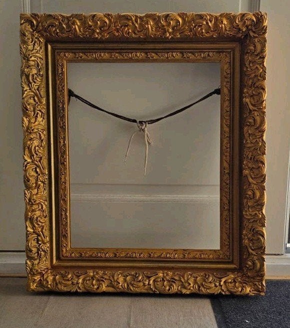 antieke spiegellijst Barok, Ophalen, Rechthoekig, 50 tot 100 cm, Minder dan 100 cm