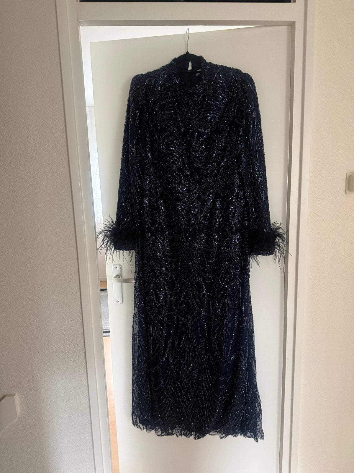 Abiye tesettur lacivert maat tr50 - eu 46/48, Galajurk, Blauw, Gedragen, Ophalen