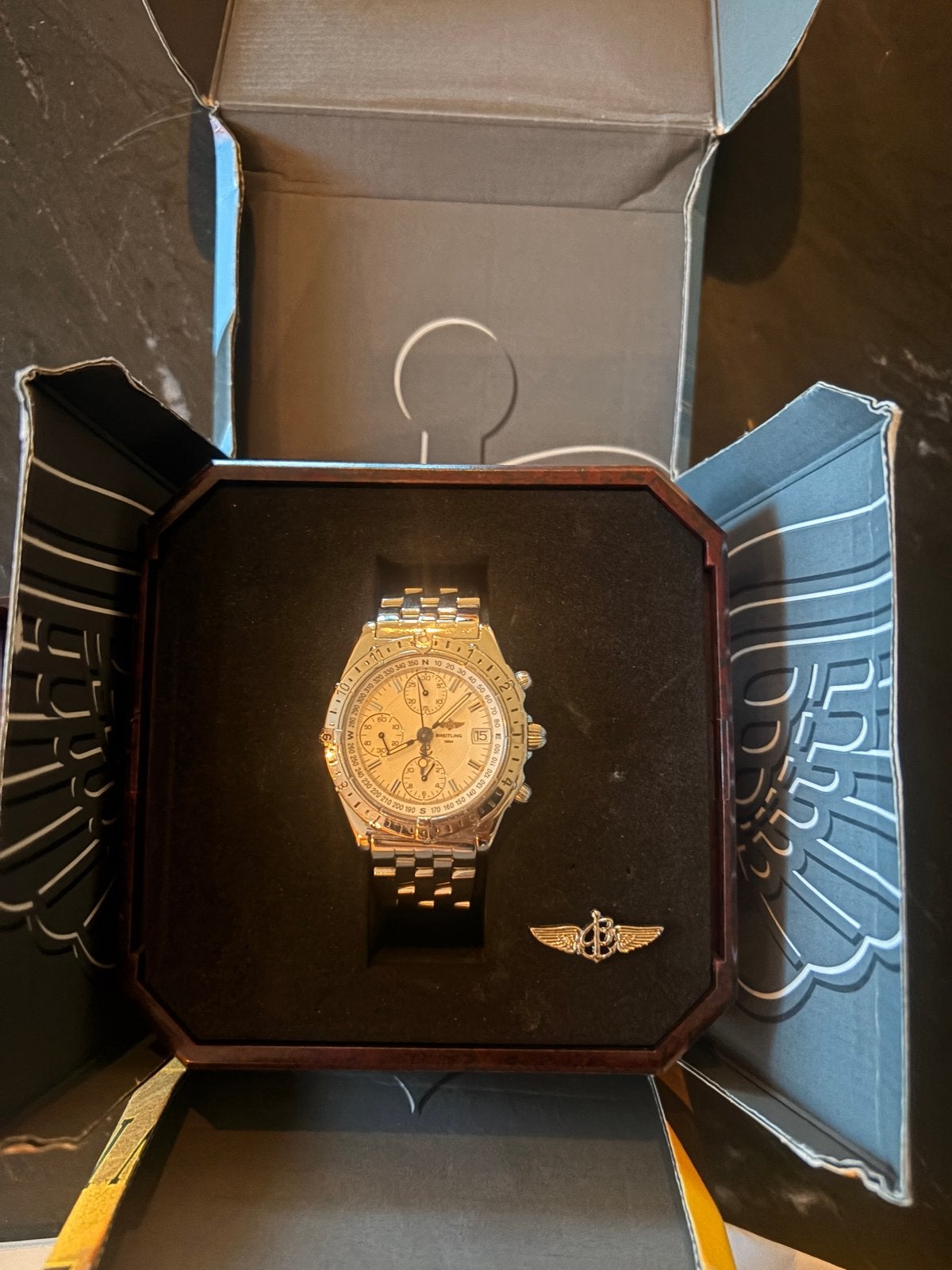 Breitling Chronomat met complete set en originele verpakking, Staal, Breitling, Polshorloge, Ophalen of Verzenden