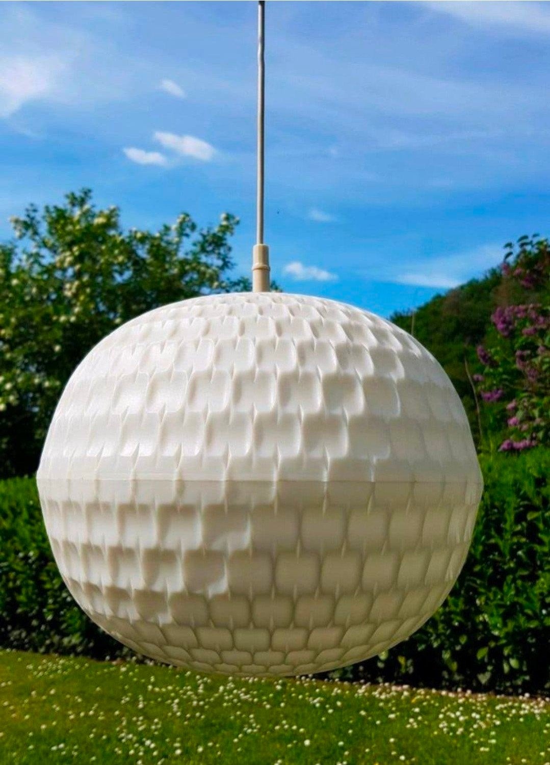 Erco Leuchten, bollamp Seventies hanglamp Space Age 70er, Kunststof, Modern, Scandinavisch, Zo goed als nieuw, E27 (groot)