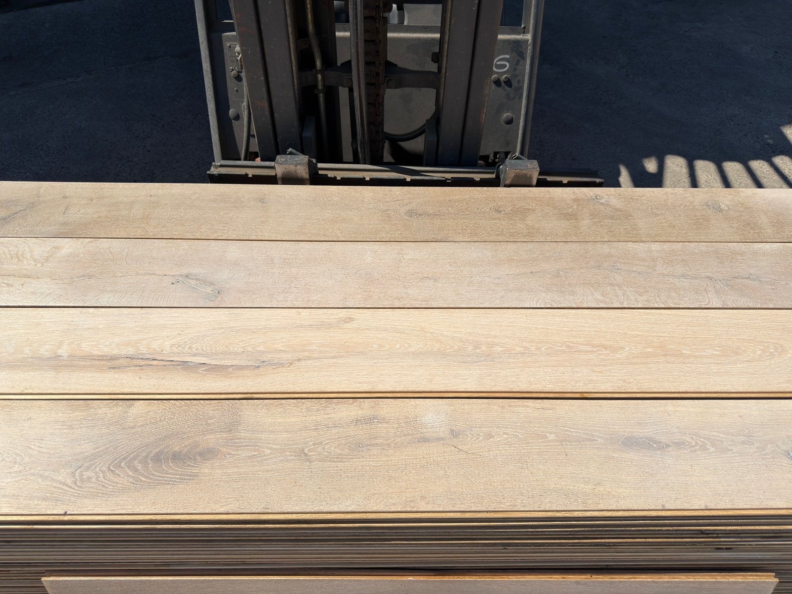 Eiken vloer 41 m2 massieve vloerdelen 20 cm breed 2 cm dik, Ophalen, Gebruikt, Vloerdelen of -planken, 10 m² of meer