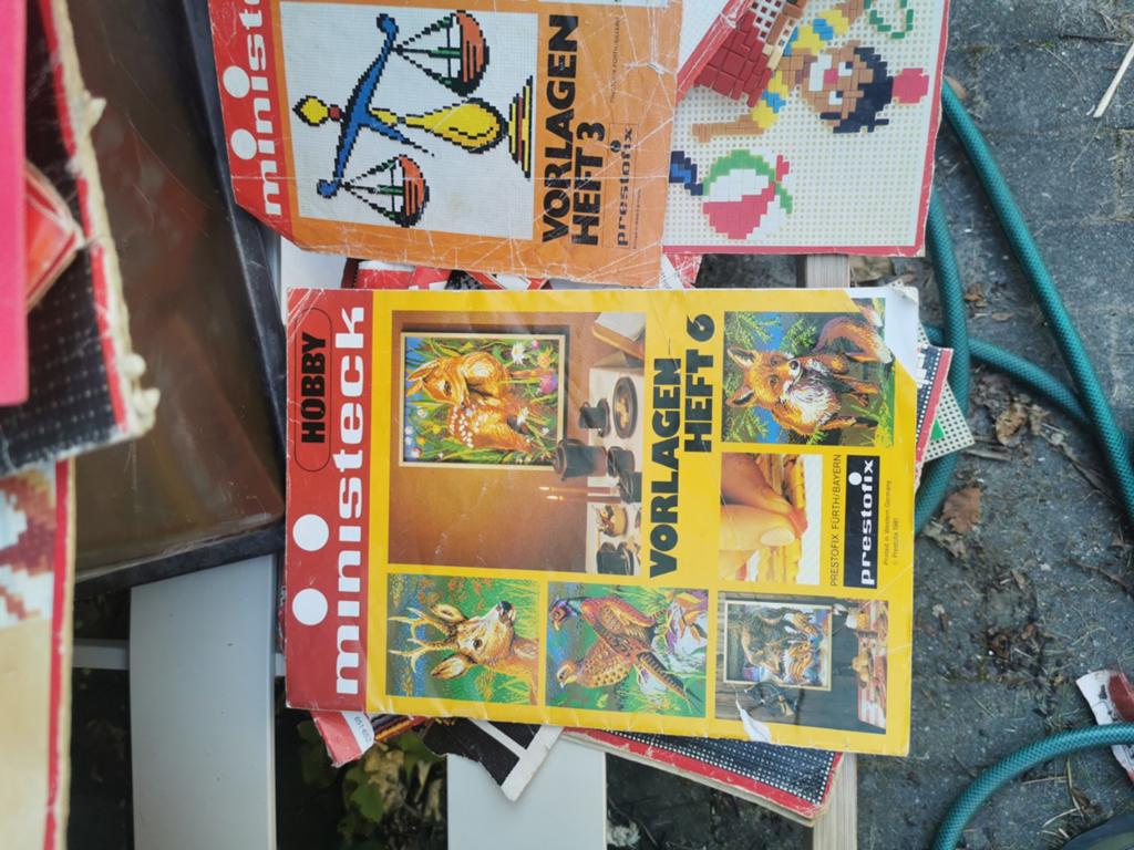 Vintage Ministick met voorbeeldboeken en patronen, Ophalen, Gebruikt, Voorbeeldboek