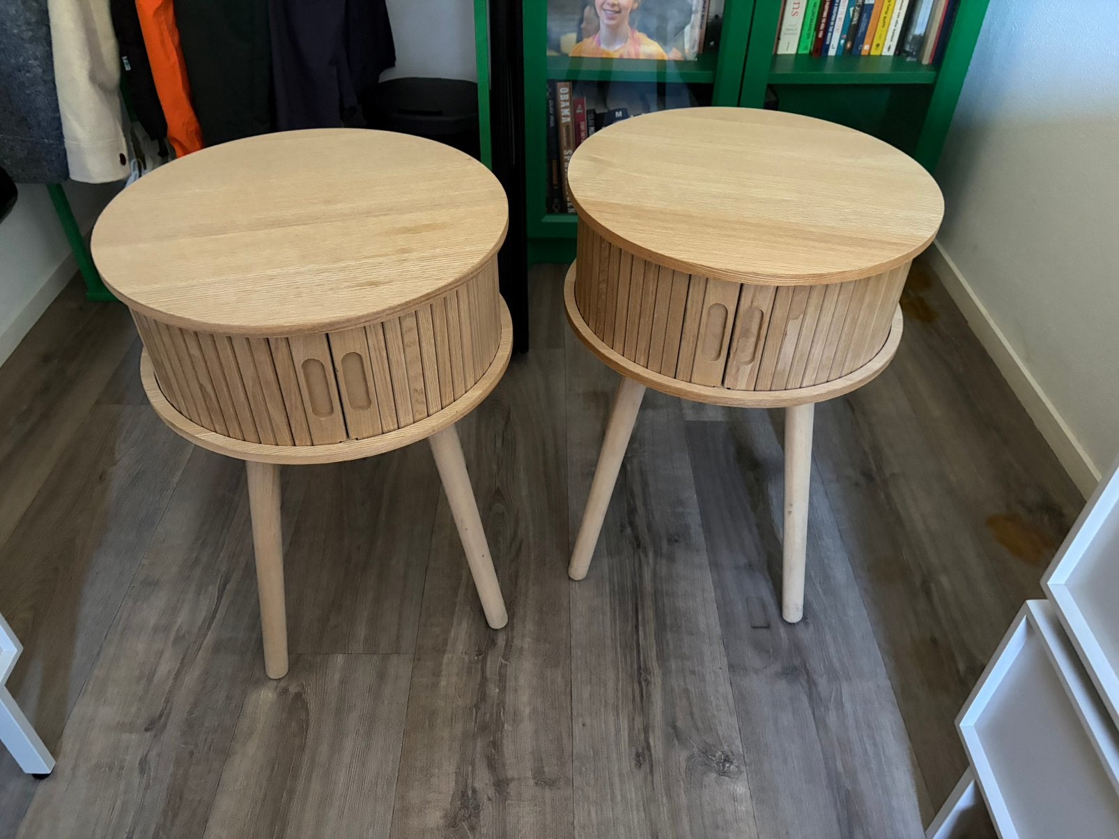 Twee Nachtkastjes/bijzettafels., Huis en Inrichting, Ophalen, Gebruikt, Minder dan 45 cm, Minder dan 55 cm