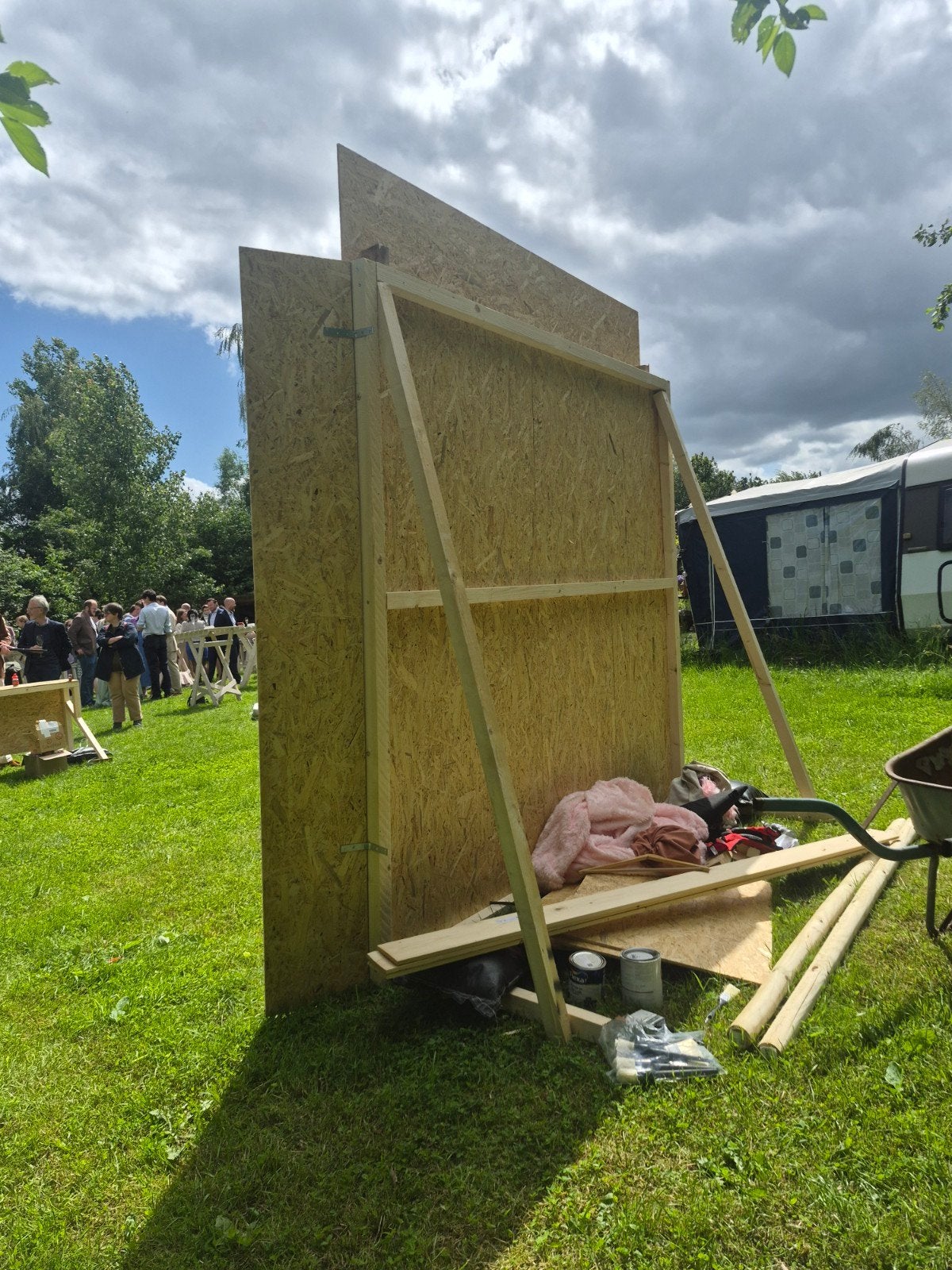 Schiettent (exclusief luchtbuksen, inclusief doelen), Doe-het-zelf en Verbouw, Hout en Planken, Ophalen, Gebruikt, Balk, Overige houtsoorten