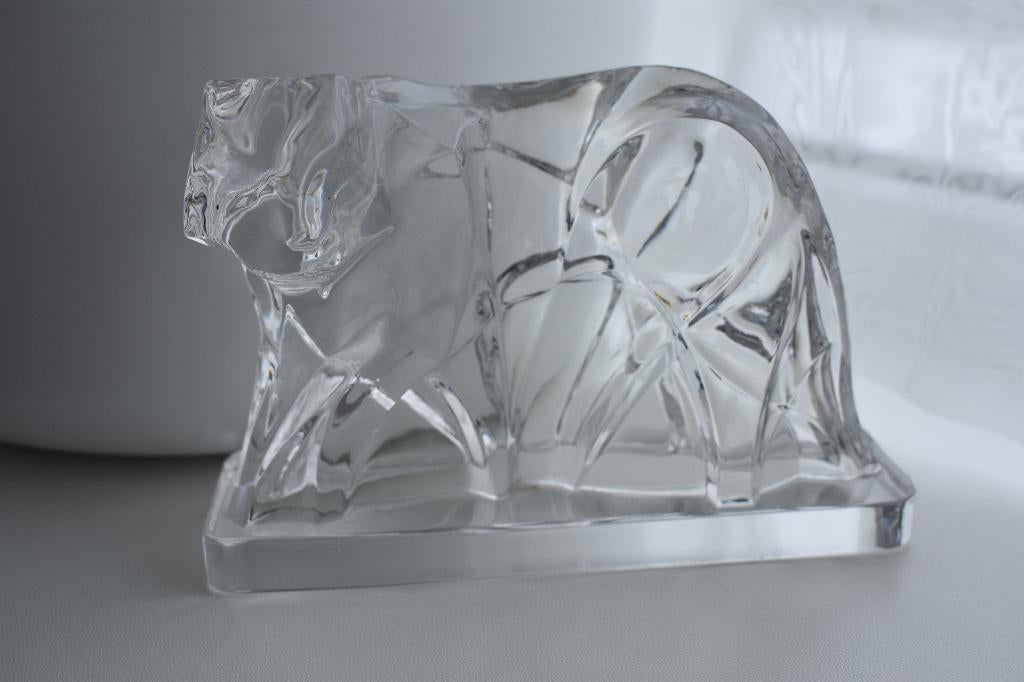 Baccarat George Chevalier panter tijger glas, Ophalen of Verzenden