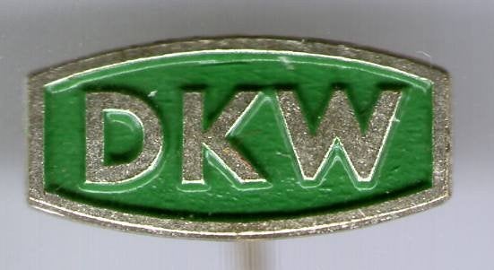 DKW groen op zilverkleurig auto speldje ( A_255), Ophalen of Verzenden, Nieuw, Transport, Speldje of Pin
