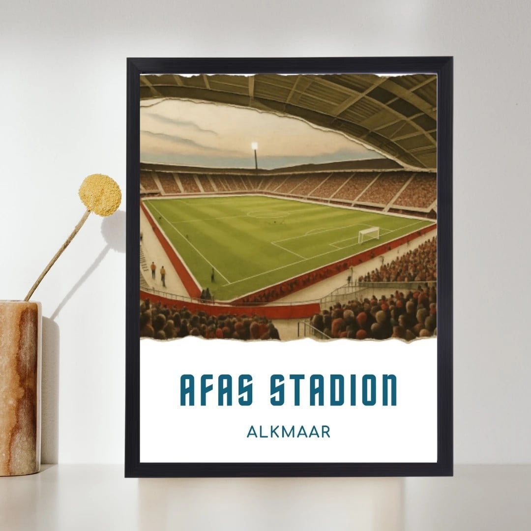 A4 poster AFAS Stadion, thuisbasis van AZ Alkmaar, Ophalen of Verzenden