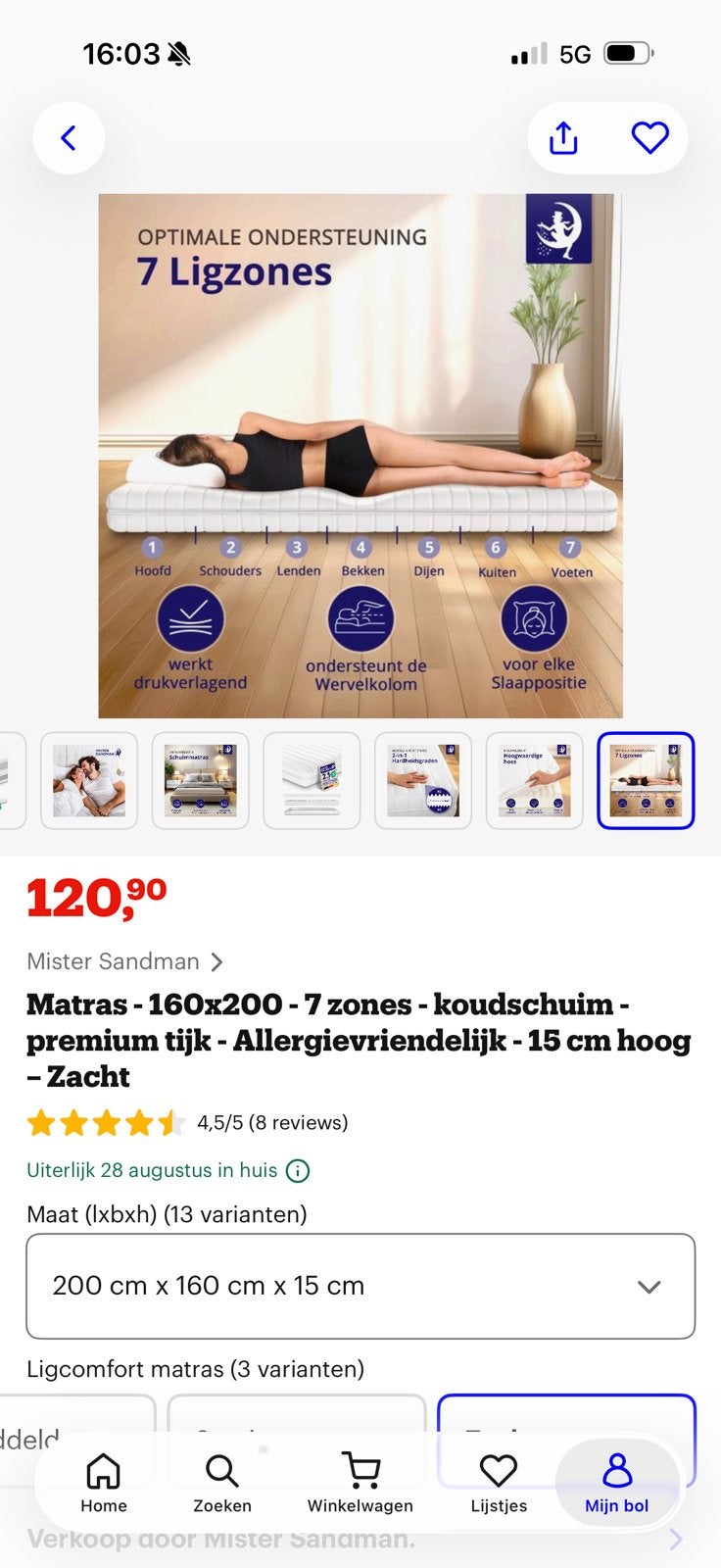 Splinternieuw aanpasbaar matras( h2 / h3 )koudschuim 160x200, Huis en Inrichting, Slaapkamer | Matrassen en Bedbodems, Ophalen of Verzenden