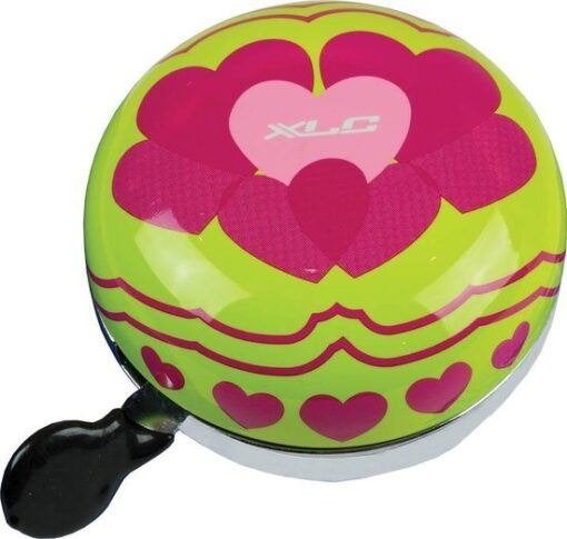 XLC BEL HEARTS DING DONG 83MM groen/roze, Fietsen en Brommers, Ophalen of Verzenden, Nieuw