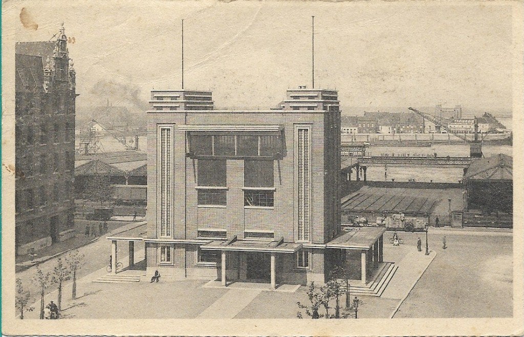 Antwerpen 1935 Ingang van de voetgangerstunnel St.Jansvliet, Verzamelen, Verzenden, 1920 tot 1940, Gelopen, Antwerpen