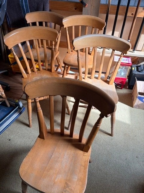 keukenstoelen, Huis en Inrichting, Ophalen, Gebruikt, Hout, Vijf, Zes of meer stoelen
