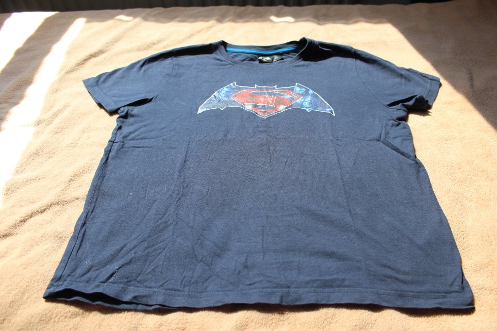 Superman Batman T-shirt - Donkerblauw maat 158cm, Gebruikt, Verzenden, Superman Batman, Shirt of Longsleeve