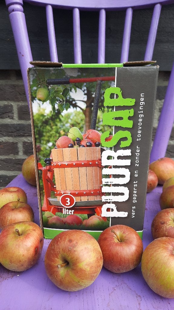 Pakken appelsap 3L 'Puur Sap' van eigen appels, Ophalen