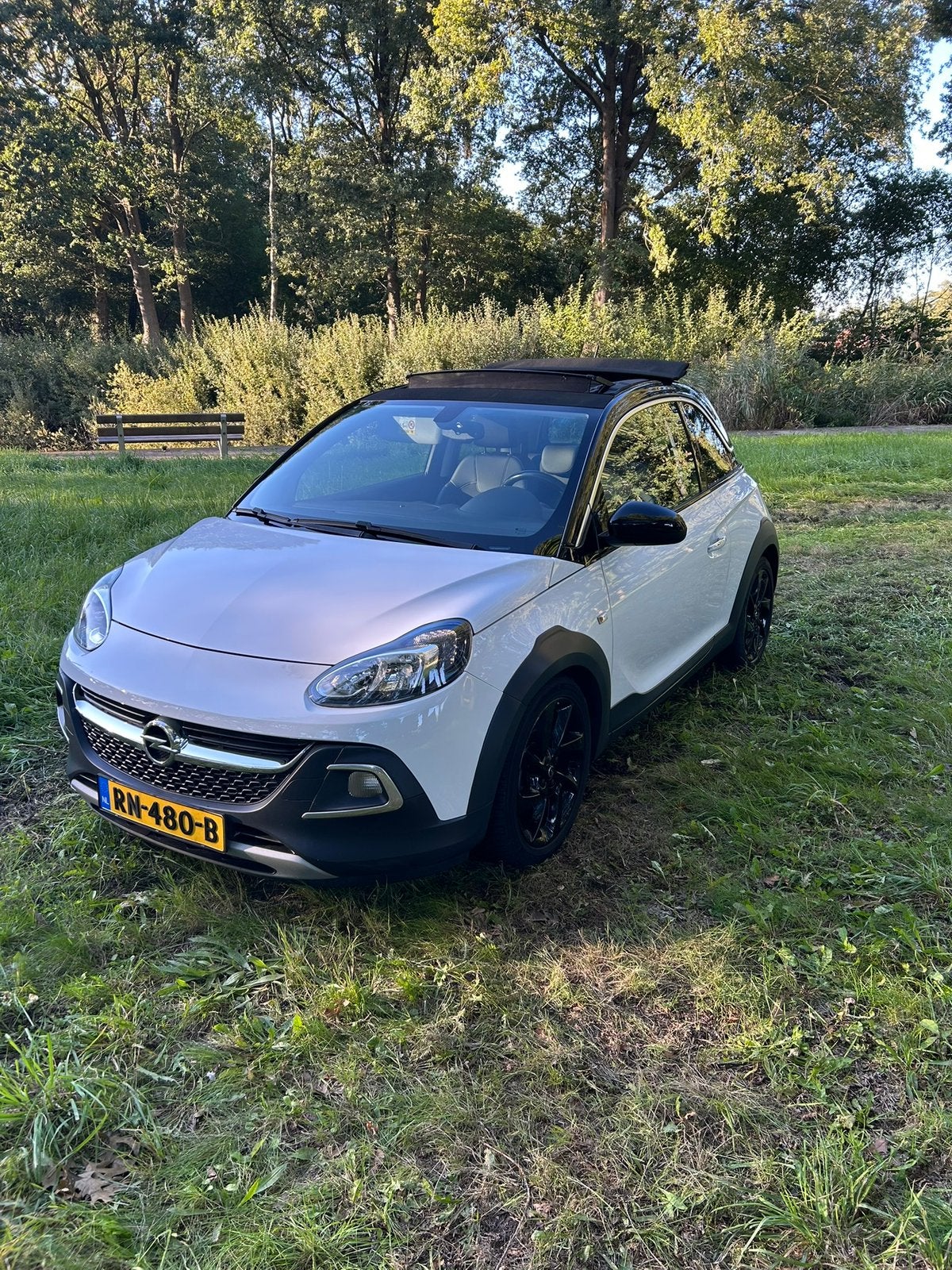 Opel ADAM 1.0 Turbo 66KW Start&stop 3D 2018 Wit, Auto's, Voorwielaandrijving, ADAM, 40 €/maand, 1041 kg