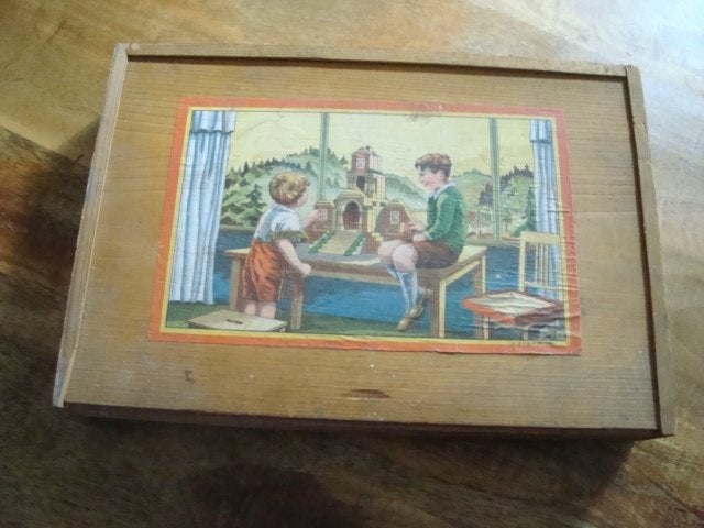 Vintage blokkendoos ., Kinderen en Baby's, Ophalen of Verzenden, Zo goed als nieuw, Overige typen