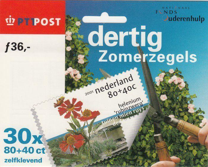 Nederland Hb1970-1972 mailer met zomerzegels 2001 (30 keer), Ophalen of Verzenden, Na 1940, Postfris