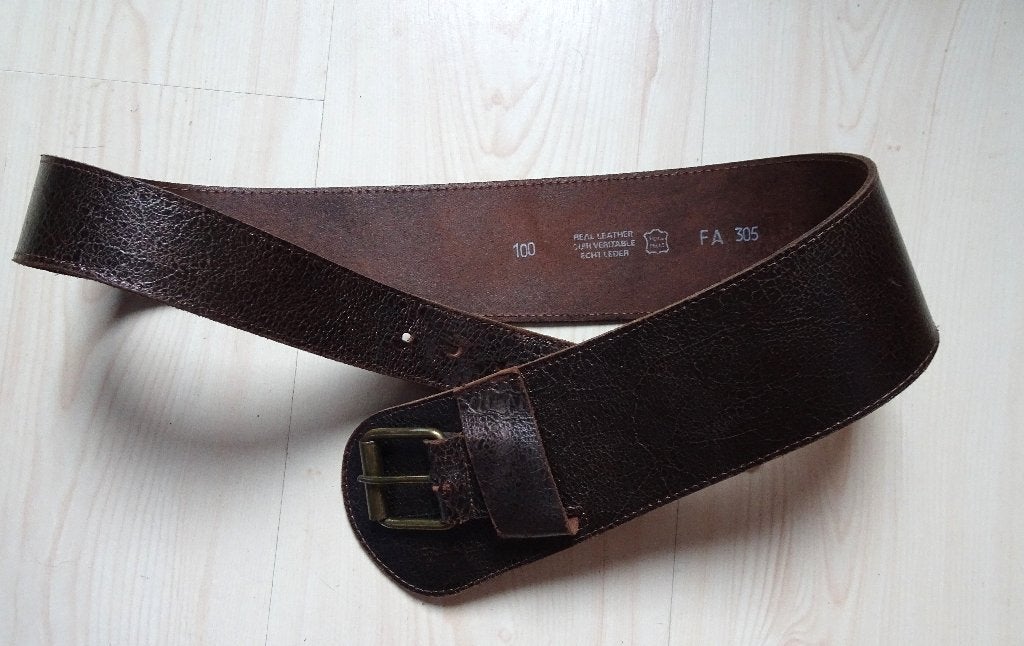 LEREN RIEM VAN VERA PELLE 100 CM, Echt leder, 90 tot 100 cm, Heupriem, Ophalen of Verzenden