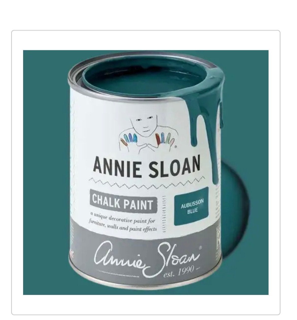 Annie Sloan Chalk Paint Aubusson Blue 1 Liter Nieuw, Blauw, Nieuw, Ophalen of Verzenden, Verf