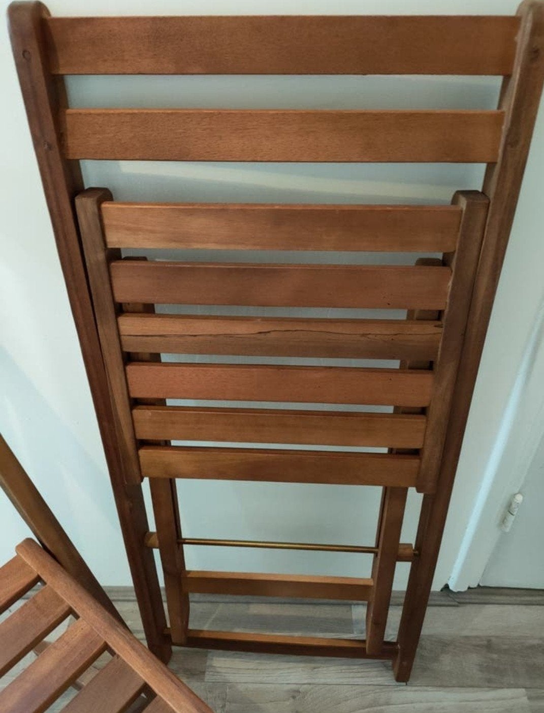 Houten klapstoelen - Set van 2, Huis en Inrichting, Gebruikt, Twee, Bruin, Hout