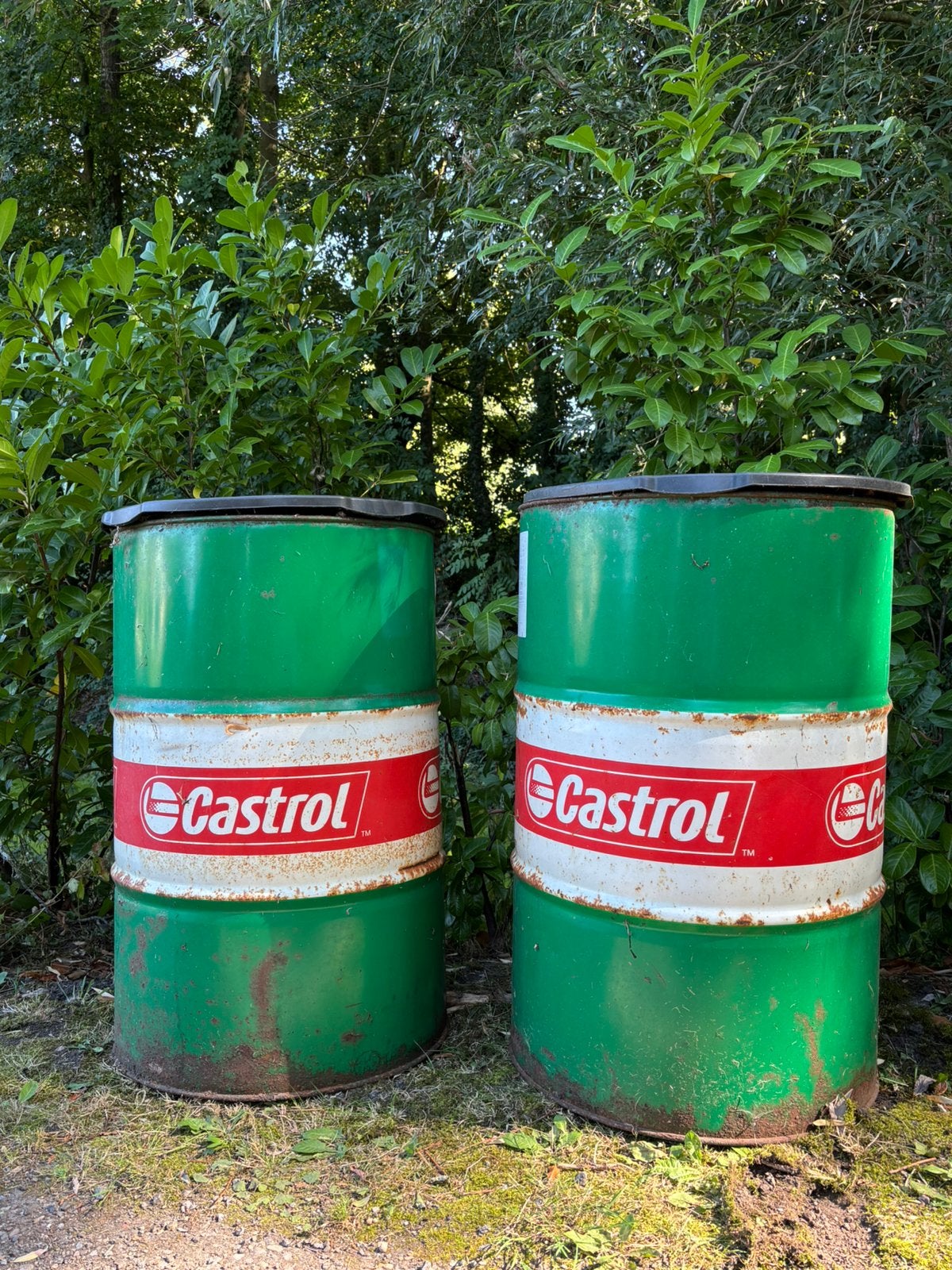 2 olievaten, Tuin en Terras, Vuurkorven, Ophalen, Gebruikt, Vuurton