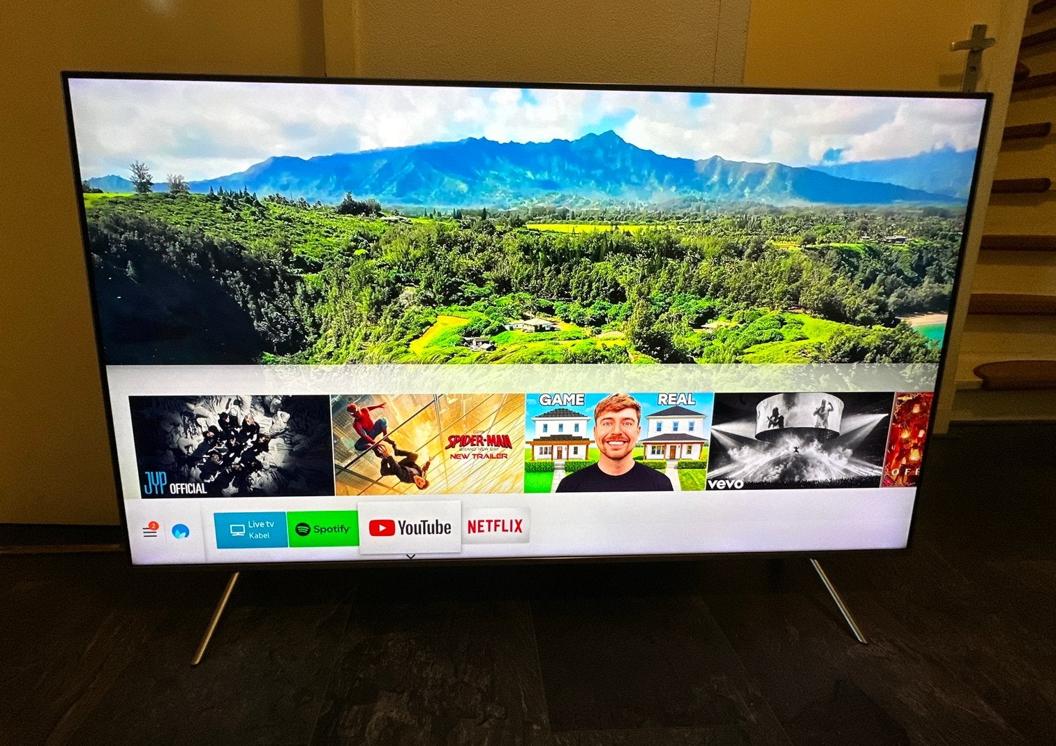 Samsung smart tv 55 inch 4K UHD QLED, QLED, 50 Hz, Ophalen of Verzenden, Zo goed als nieuw