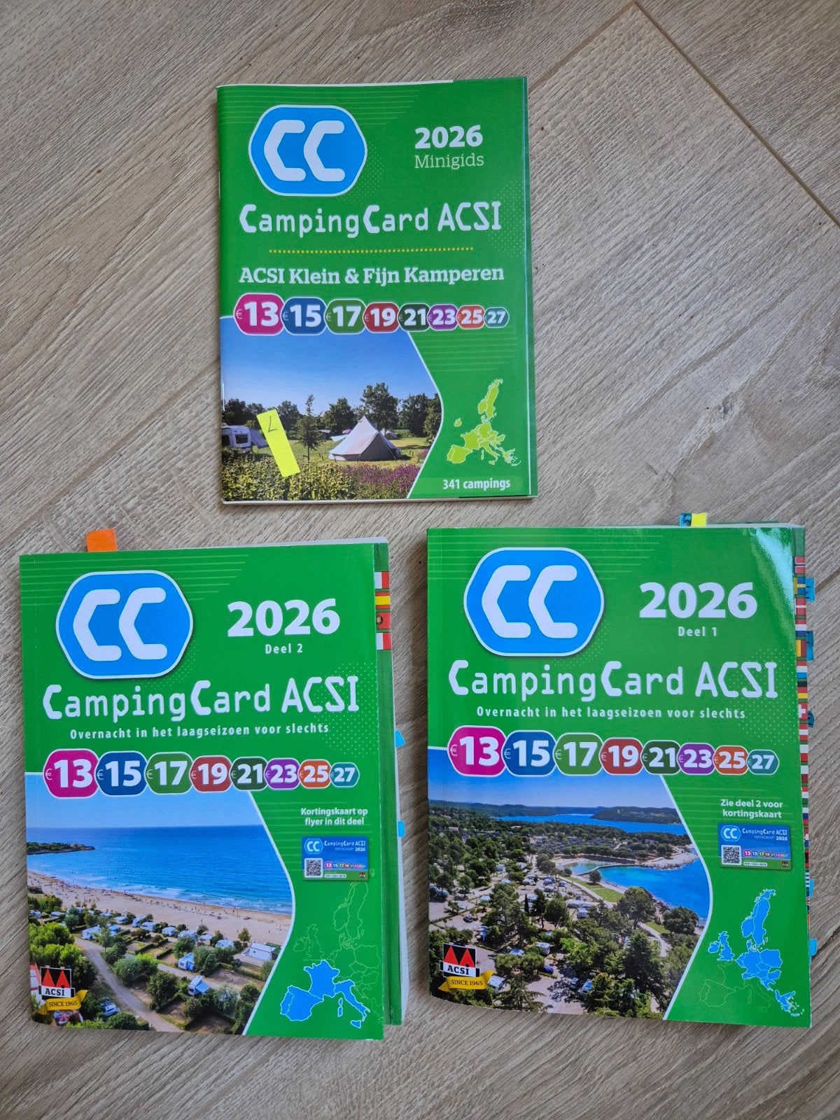 Campinggids ACSI 2026 - Complete Set (Deel 1, Deel 2, Minigi, Ophalen of Verzenden, Zo goed als nieuw
