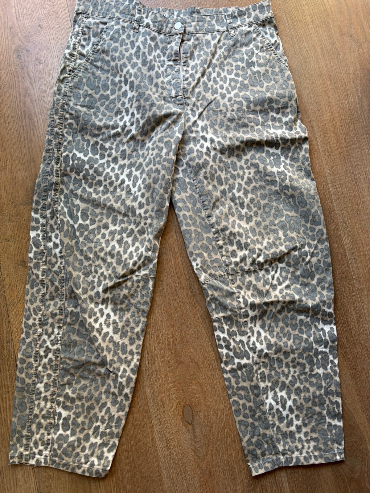 Cambio eve leopard broek beige 44 z.g.a.n., Verzenden, Beige, Maat 42/44 (L), Zo goed als nieuw