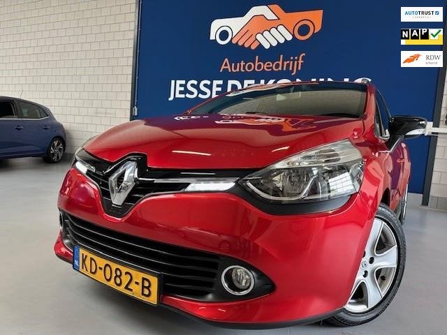 Renault Clio Estate 0.9 TCe Dynamique,bj.2014,kleur:rood,cli, Voorwielaandrijving, Stof, Handgeschakeld, Automatische klimaatregeling