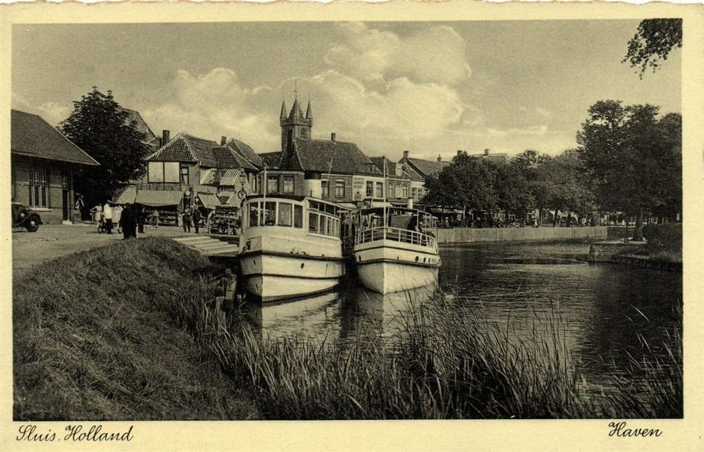 Sluis. Holland - Haven - 1946 gelopen, Verzenden, 1940 tot 1960, Gelopen, Zeeland