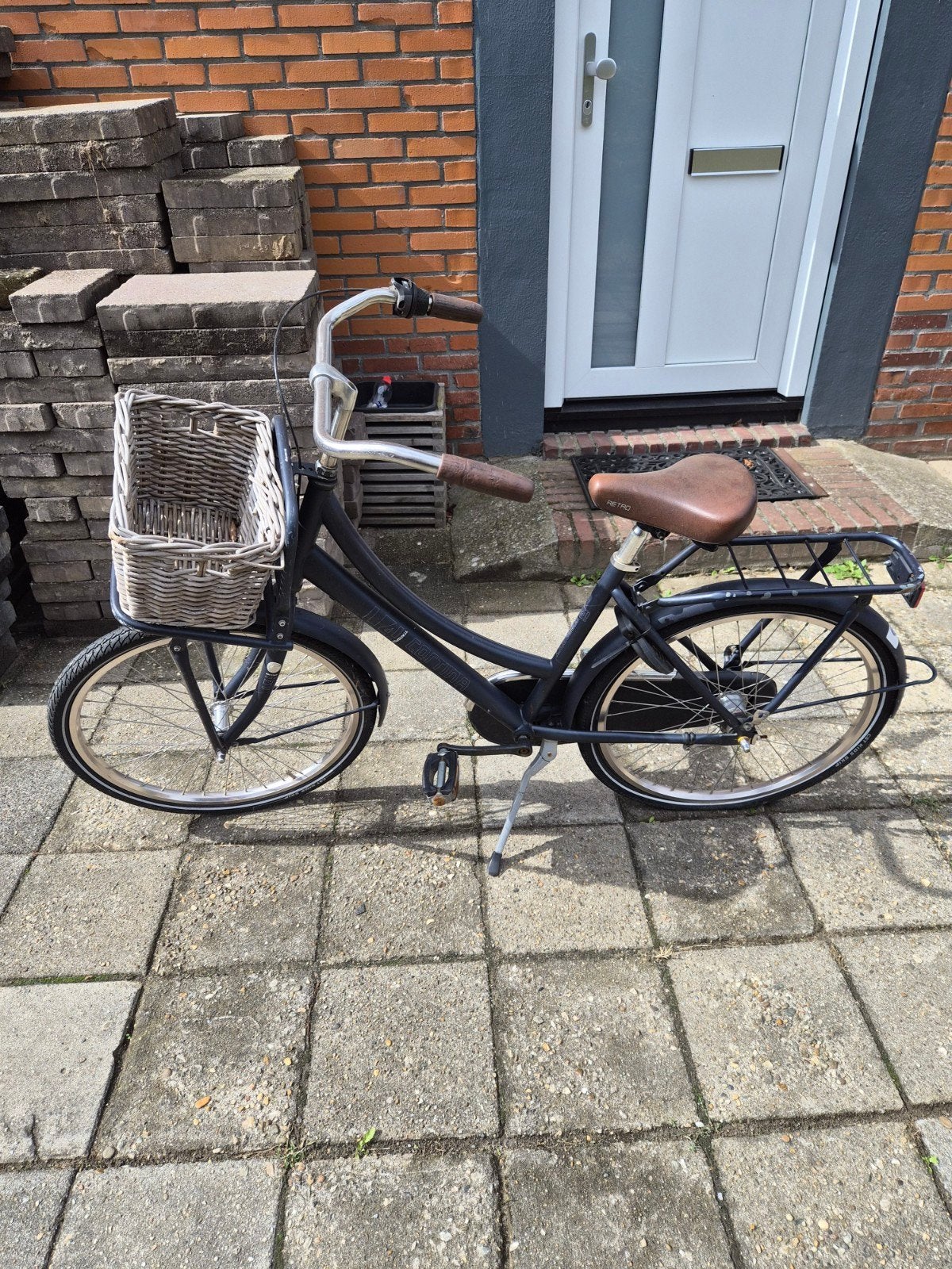 meisjesfiets met mand 24 inch, Ophalen, Gebruikt, Velgrem, Overige merken