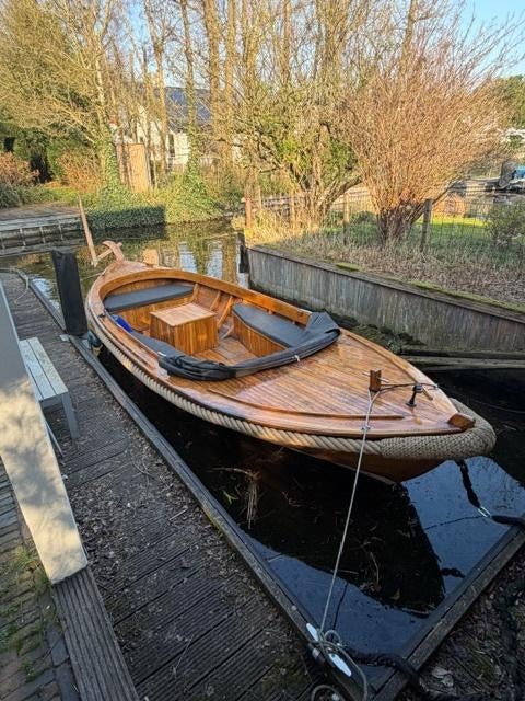 Houten sloep te koop, Watersport en Boten, Sloepen, Ophalen, Gebruikt, Binnenboordmotor, Diesel