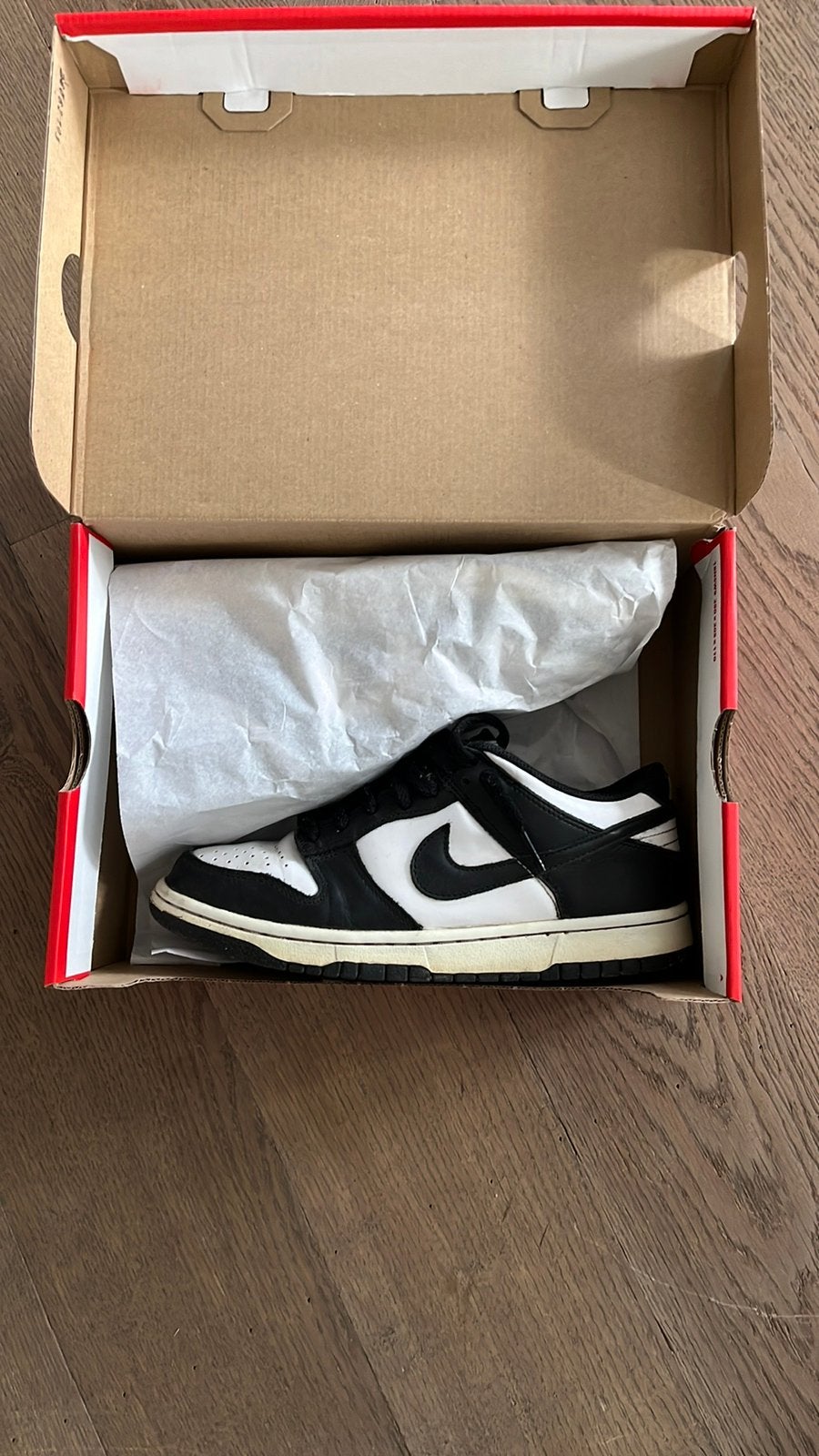 Nike Dunk Low Panda sneakers - Zwart/Wit - 38,5, Kleding | Dames, Zwart, Ophalen of Verzenden, Sneakers of Gympen, Zo goed als nieuw