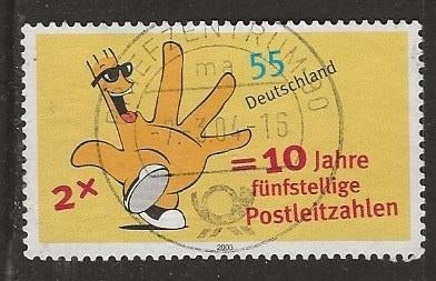 Duitsland 319, postcode, Postzegels en Munten, Verzenden, 1990 tot heden, Gestempeld