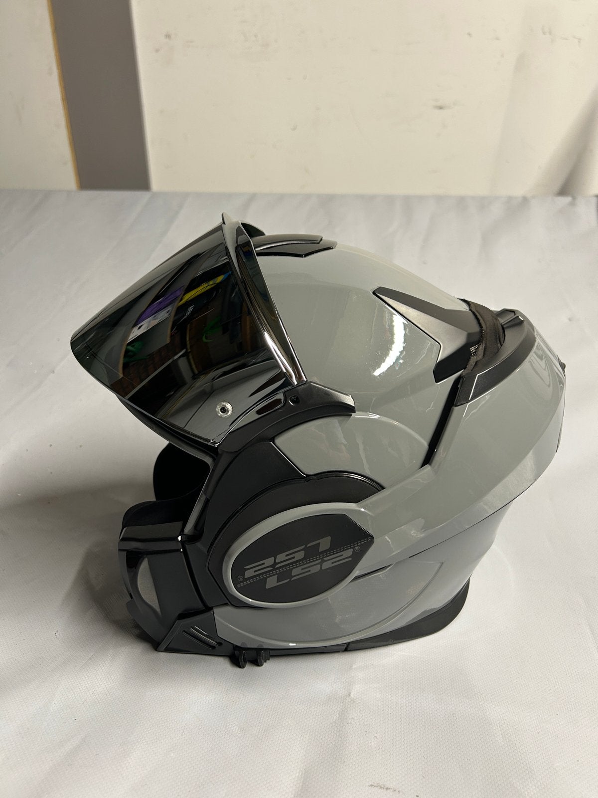 LS2 Systeemhelm Grijs Maat XL met Dubbel Vizier, Overige merken, Systeemhelm, XL, Ophalen of Verzenden