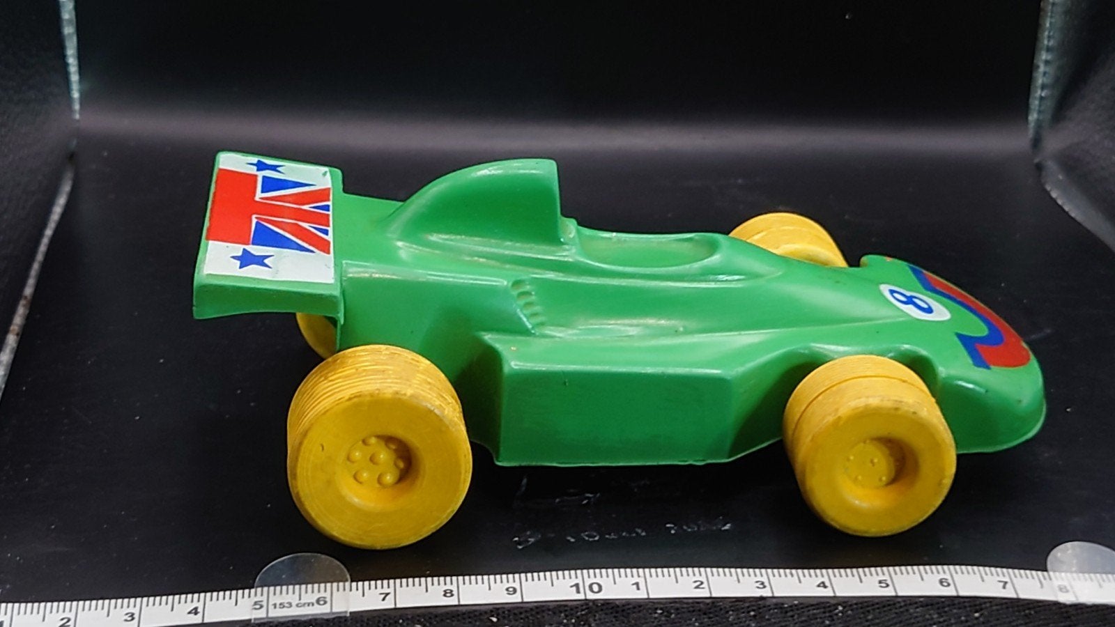 Spindler W-Germany Vinyl Gummi Racewagen Groen, Antiek en Kunst, Antiek | Speelgoed, Ophalen of Verzenden
