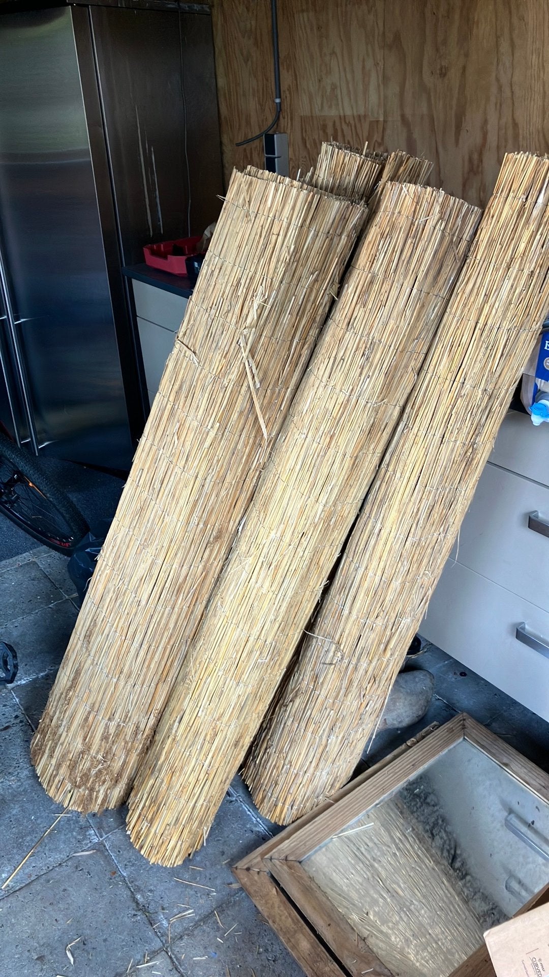 Rietmat ongepeld 140x200 en 15mm, Tuin en Terras, Ophalen, Zo goed als nieuw, 200 cm of meer, 150 tot 200 cm