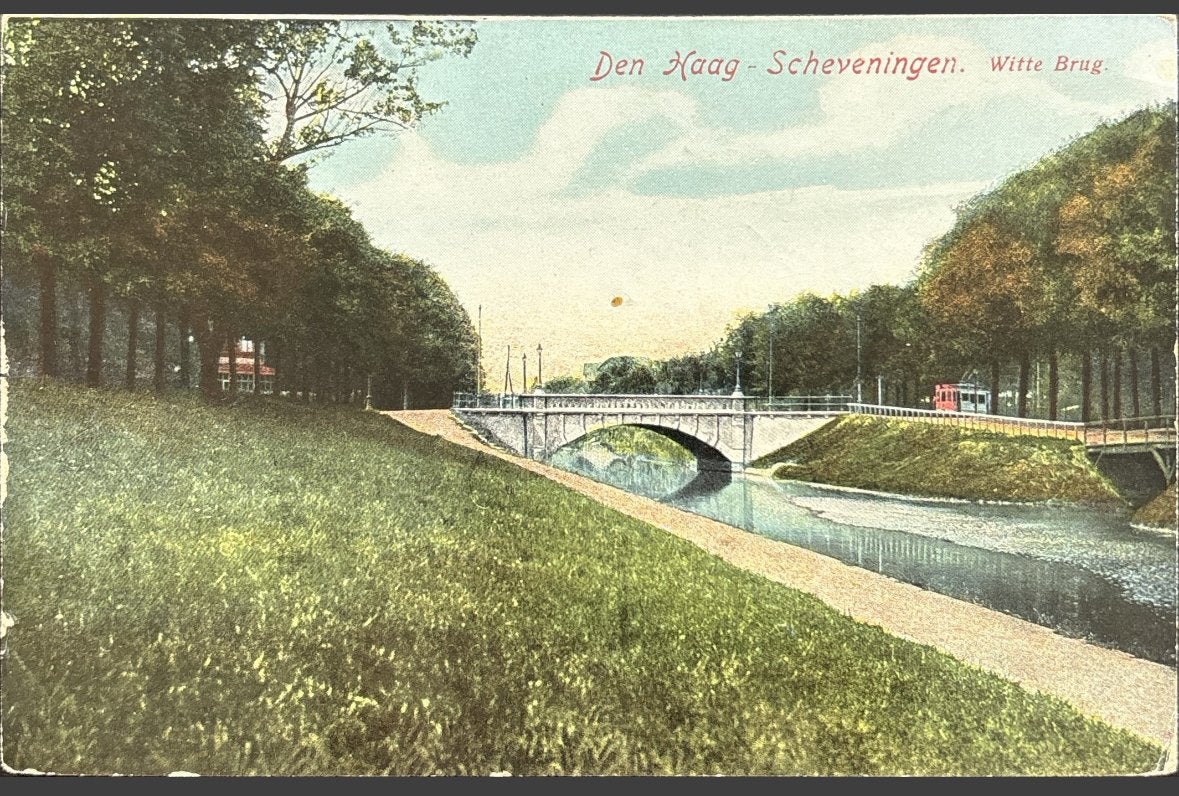 Den Haag Scheveningen, witte brug, Ophalen of Verzenden, Voor 1920, Ongelopen, Zuid-Holland